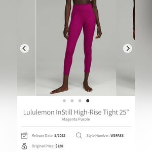 Lululemon instill hr tight 25”
